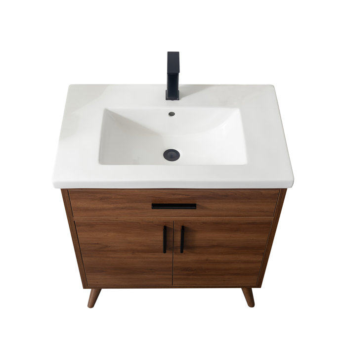 Mercury Row® Binford 30'' Freestanding Single Bathroom Vanity with